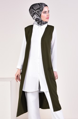 Slim Fit Knitwear Pocket Vest 4128-28 Emerald Green 4128-28