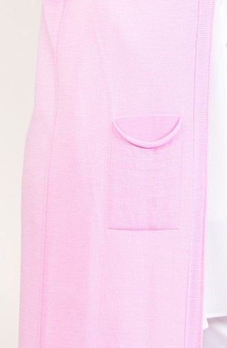 Slim Fit Knitwear Pocket Vest 4128-29 Pink 4128-29