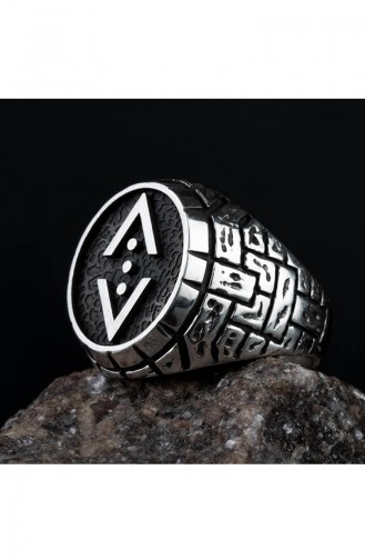 Bague Gris argenté 004