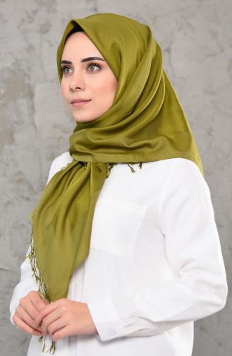 Double Sided Tasseled Scarf 2237-12 Pistachio Green 2237-12