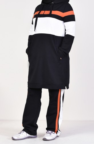 Large Size Tracksuit  10002-01 Black 10002-01