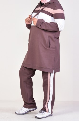 Large Size Tracksuit 10002-03 Brown 10002-03