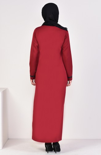 Dark Claret Red Abaya 99194-04