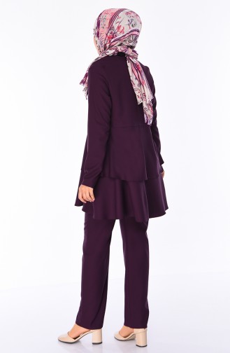 Necklace Tunic Pants Binary Suit 0234-01 Purple 0234-01