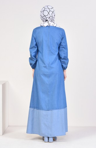 Jeans Kleid mit Tasche 4002-02 Jeansblau 4002-02