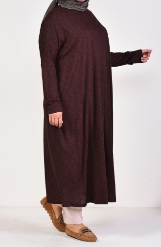Robe Hijab Couleur Brun 9076B-01
