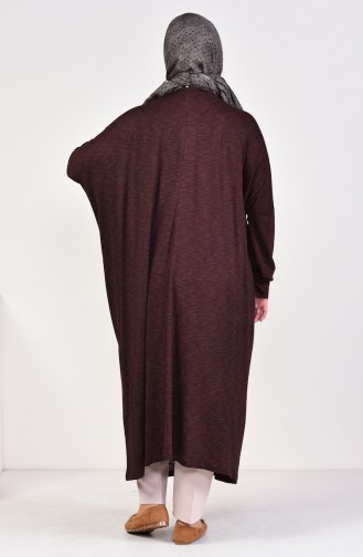 Brown Hijab Dress 9076B-01