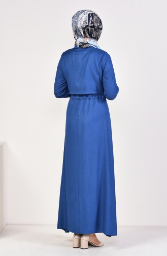 Indigo Hijab Dress 18006-02