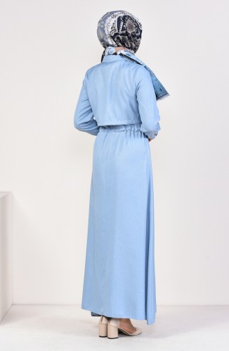 Front Buttoned Dress 18006-05 Baby Blue 18006-05