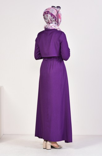 Purple Hijab Dress 18006-08