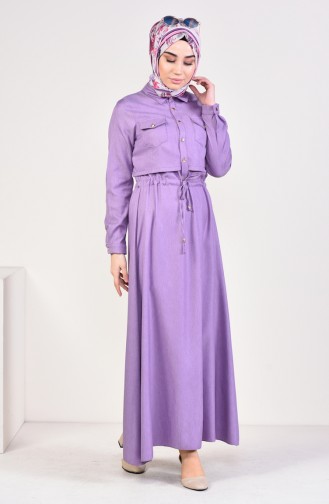 Violet Hijab Dress 18006-09