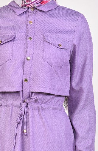 Front Buttoned Dress 18006-09 Lilac 18006-09