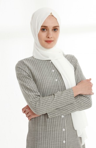 Khaki Hijab Dress 5049-08