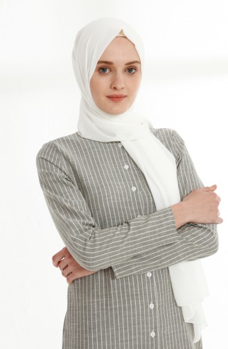 Khaki Hijab Kleider 5049-08