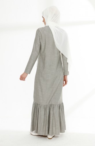 Khaki Hijab Dress 5049-08