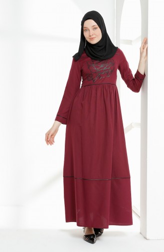 Plum Hijab Dress 9020-04