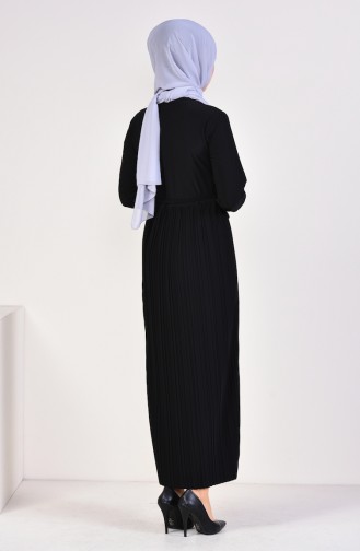 Lace Pleated Dress 9024-03 Black 9024-03