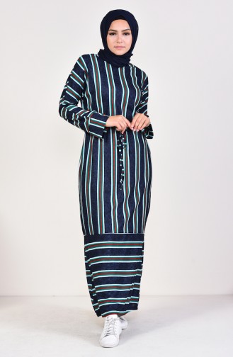 Striped Dress 4192-01 Navy 4192-01
