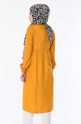 Pleated Pockets Tunic 1191-07 Mustard 1191-07