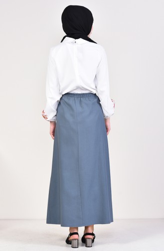Elastic Waist Skirt 1025-11 Mold Blue 1125A-02