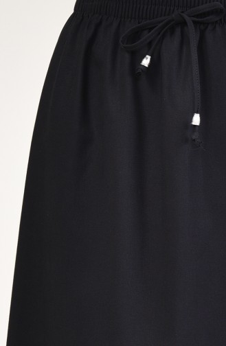 Elastic Waist Skirt 1125A-03 Black 1125A-03