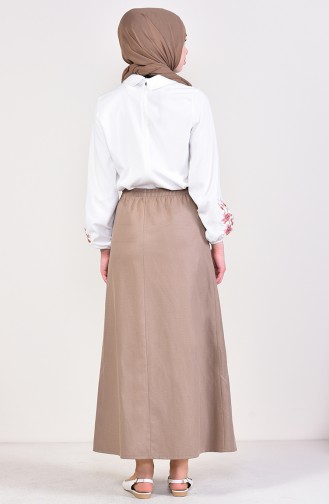 Elastic Waist Skirt  1125C-01 Mink 1125C-01