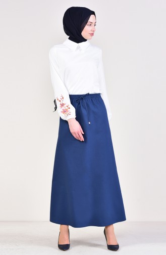 Elastic Waist Skirt 1125D-02 Dark Indigo 1125D-02