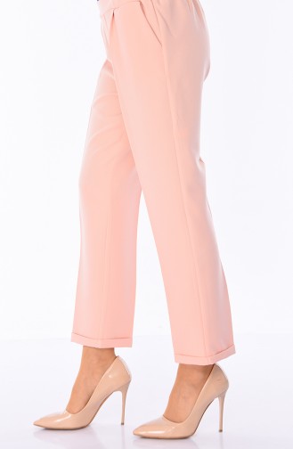 Cuff Leg Pants  1022-02 Salmon 1022-02