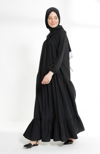 Ruched Dress 7268-16 Black 7268-16