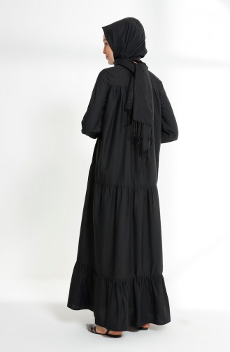 Ruched Dress 7268-16 Black 7268-16