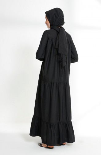 Robe Froncée 7268-16 Noir 7268-16