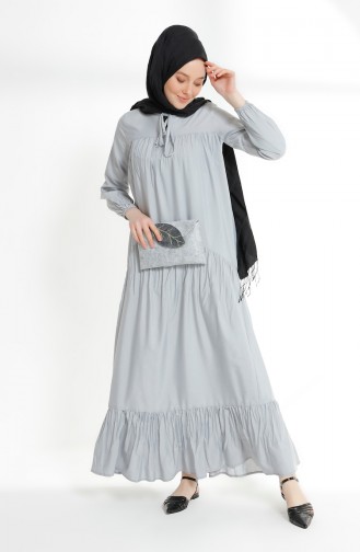 Robe Froncée 7268-12 Gris 7268-12