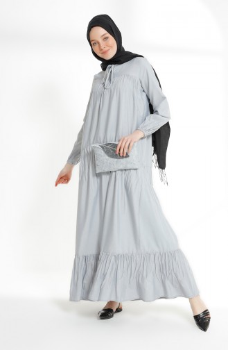 Grau Hijab Kleider 7243-05