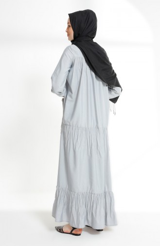 Grau Hijab Kleider 7243-05