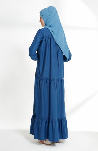 Ruched Dress 7268-11 Indigo 7268-11