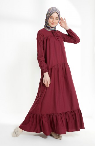 Gerafftes Kleid  7268-08 Zwetschge 7268-08