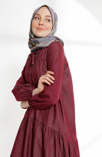 Robe Froncée 7268-08 Plum 7268-08