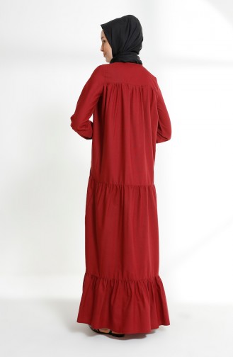 Ruched Dress 7268-06 Claret Red 7268-06