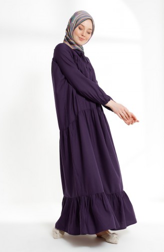 Pleated Dress 7243-12 Purple 7243-12