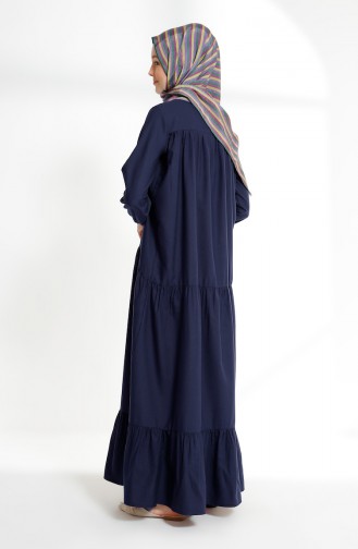 Dunkelblau Hijab Kleider 7268-04