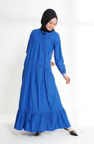 Ruched Dress 7268-14 Sax Blue 7268-14