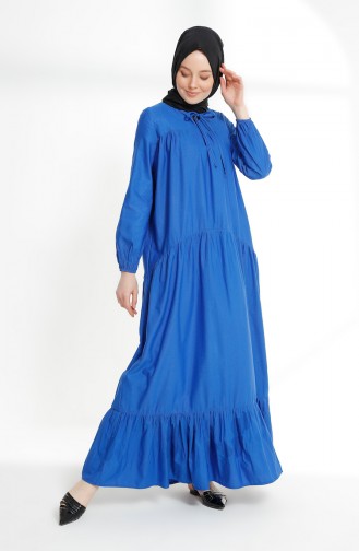 Ruched Dress 7268-14 Sax Blue 7268-14