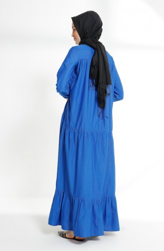 Robe Froncée 7268-14 Bleu Roi 7268-14