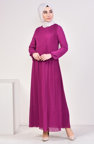 Pleated Dress 7216-10 Fuchsia 7216-10