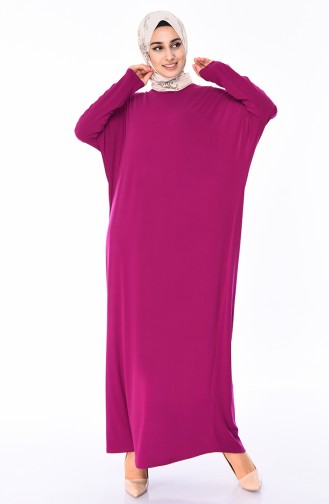 Fuchsia Hijab Dress 8813-04