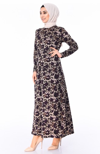 Printed Dress 8818-02 Purple 8818-02