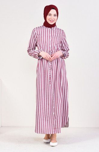 Robe à Rayures 6031-02 Bordeaux 6031-02