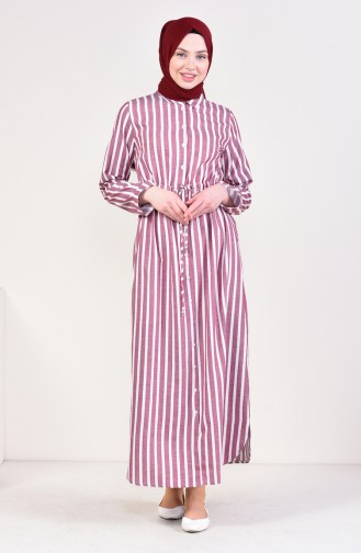 Striped Dress 6031-02 Bordeaux 6031-02