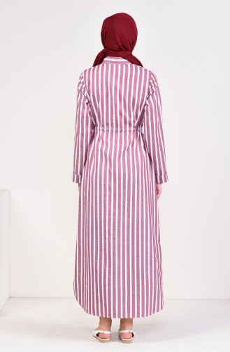 Striped Dress 6031-02 Bordeaux 6031-02