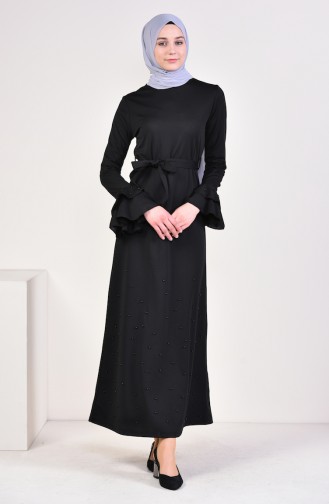Black Hijab Dress 4028-01
